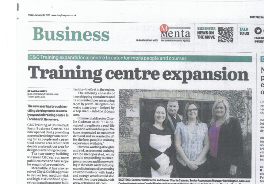C&C Training in The Papers | C&C Training